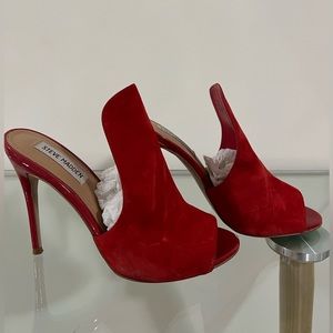 Red Steve Madden Mule